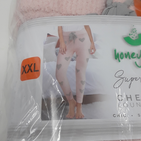 Honeydew Super Soft Chenille PJ Pajama Legging Pant Hearts NWT XXL 2XL - Picture 5 of 11